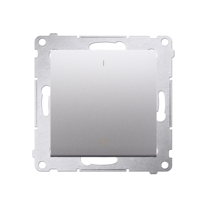 Intrerupator bipolar  10A, 250V~, conectare rapida (fitinguri push-in), silver mat metalic