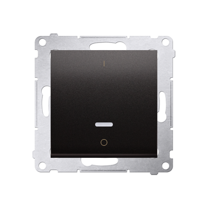 Intrerupator bipolar cu led 10A, 250V~, conectare rapida (fitinguri push-in), antracit mat metalic