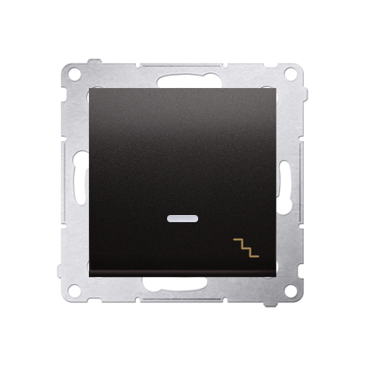 Intrerupator cap scara cu led  10A, 250V~, conectare rapida (fitinguri push-in), antracit mat metalic