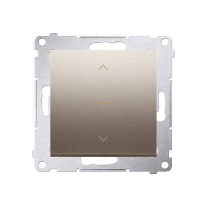 Intrerupator control jaluzele trei pozitii1-0-1, 10A, 250V~, conectare rapida (fitinguri push-in), gold mat metalic