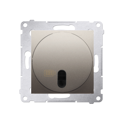 Intrerupator cu releu si telecomanda,  8 (2) A, 230V, nec esita instalatie cu 3 fire, gold mat metalic