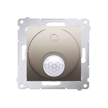 Intrerupator cu senzor de miscare si protectie impotriva accesului neautorizat la elementelle de comanda, 20-500W, gold mat meta