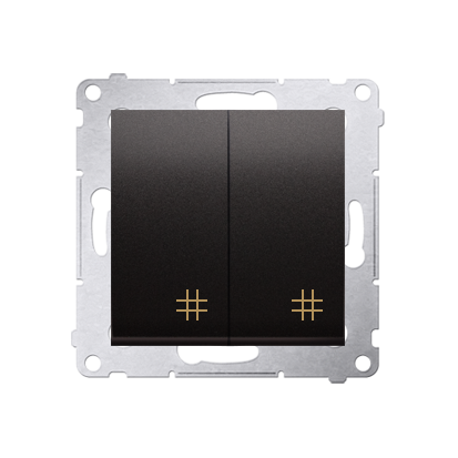Intrerupator dublu cruce 10A, 250V~, conectare rapida (fitinguri push-in), antracit mat metalic Aparataj, Standard German