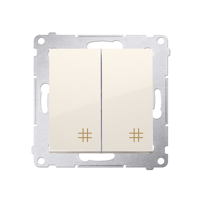 Intrerupator dublu cruce  10A, 250V~, conectare rapida (fitinguri push-in), crem Aparataj, Standard German