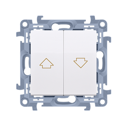 Intrerupator jaluzele, 10 A, 250V~, alb, borne cu surub Aparataj, Standard German