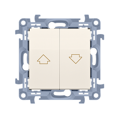 Intrerupator jaluzele, 10 A, 250V~, crem, borne cu surub Aparataj, Standard German