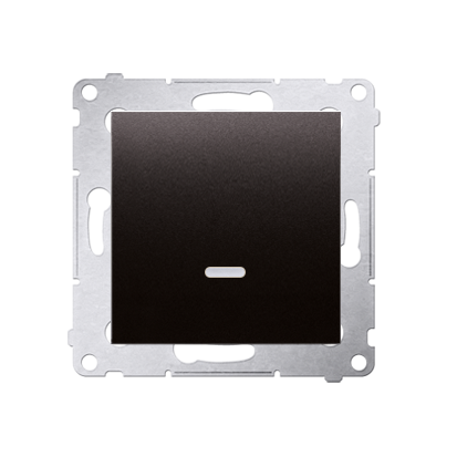 Intrerupator simplu cu led  16A, 250V~, conectare rapida (fitinguri push-in), antracit mat metalic