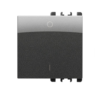 nea - Capac cu simbol "0 1" pentru Intrerupator 2P, 2 mod, culoare Otel inchis