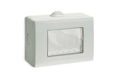 nea - Doza montaj aparent 3 mod IP55 Gri Ral 7035