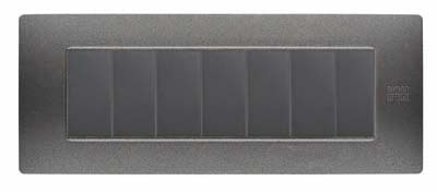 nea -  Flexa rama ornamentala 7 mod tecnopolimero (plastic) Grafit Aparataj, Modular