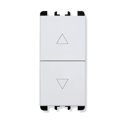 nea - Intrerupator buton dublu cu revenire cu interblocare 1P NO 10A Alb