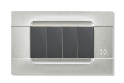nea - Kadra monocrom rama ornamentala 4 mod tecnopolimero (plastic) Argintiu