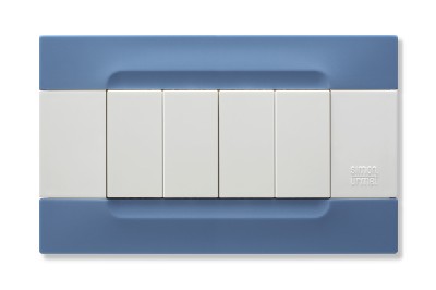 nea - Kadra monocrom rama ornamentala 4 mod tecnopolimero (plastic) seria Alb Albastru Atene