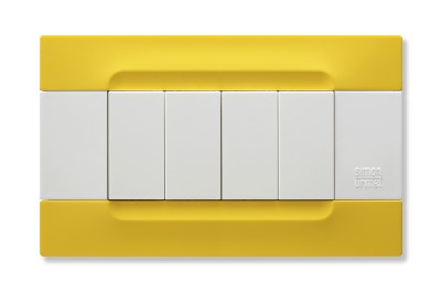 nea - Kadra monocrom rama ornamentala 4 mod tecnopolimero (plastic) seria Alb Galben Lisabona