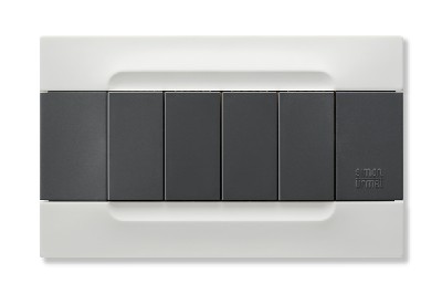 nea - Kadra monocrom rama ornamentala 4 mod tecnopolimero (plastic) seria Antracit Alb Helsinki
