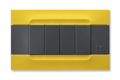 nea - Kadra monocrom rama ornamentala 4 mod tecnopolimero (plastic) seria Antracit Galben Lisabona