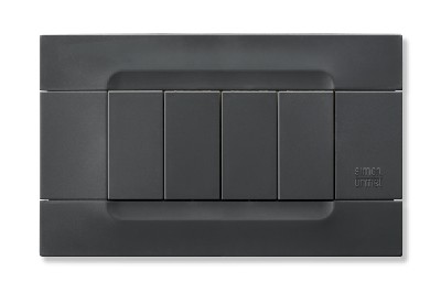 nea - Kadra monocrom rama ornamentala 4 mod tecnopolimero (plastic) seria Antracit Negru Auckland
