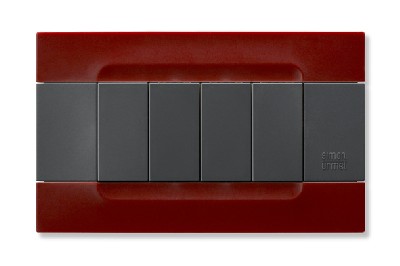 nea - Kadra monocrom rama ornamentala 4 mod tecnopolimero (plastic) seria Antracit Rosu Beijing