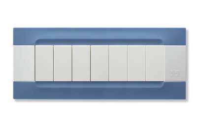 nea - Kadra monocrom rama ornamentala 7 mod tecnopolimero (plastic) seria Alb Albastru Atene