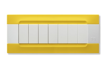 nea - Kadra monocrom rama ornamentala 7 mod tecnopolimero (plastic) seria Alb Galben Lisabona