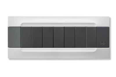 nea - Kadra monocrom rama ornamentala 7 mod tecnopolimero (plastic) seria Antracit Alb Helsinki