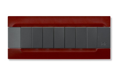 nea - Kadra monocrom rama ornamentala 7 mod tecnopolimero (plastic) seria Antracit Rosu Beijing Aparataj, Modular