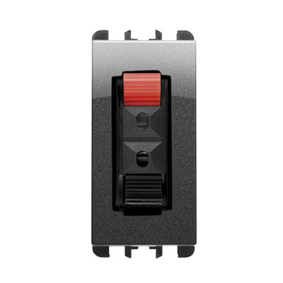 nea - Priza Hi-Fi pentru difuzor 1 mod, culoare Otel inchis Aparataj, Modular