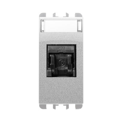 nea - Priza RJ45 Cat. 6 neecranata, 1 mod, Aluminiu Aparataj, Modular