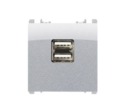 nea - Priza USB 5V 1.2A 2 porturi USB, 2 mod., Aluminiu