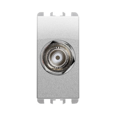nea - Priza coaxiala BNC, pentru cablu sertizat RG58 (50 Ohm), a crimpare, 1 mod, Aluminiu Aparataj, Modular