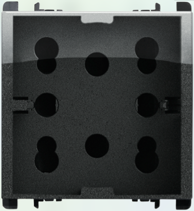 nea - Priza multistandard 1 Priza schuko, 2 derivatie culoare Otel inchis Aparataj, Modular