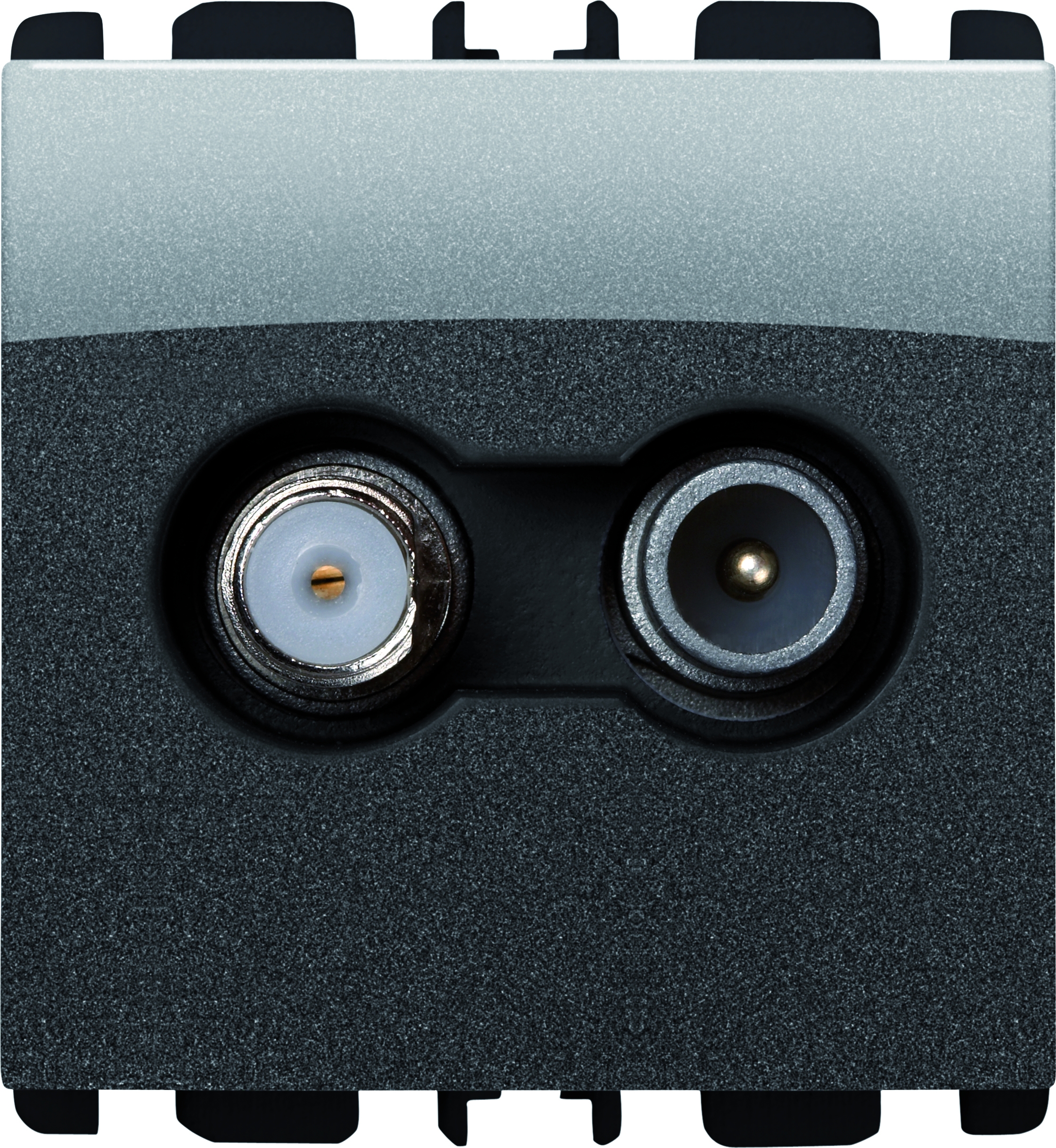 nea - Priza pasanta att. 5 dB, tata IEC 169-2 (TV) si mama (SAT), 2 mod, culoare Otel inchis