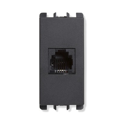 nea -Priza telefon RJ11 6/4 contacte 1 mod antracit Aparataj, Modular