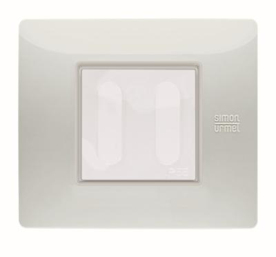 nea - Rama cu capac IP55 Gri Ral 7035 - 2 module