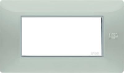 nea - Rama cu capac IP55 Gri Ral 7035 - 4 module