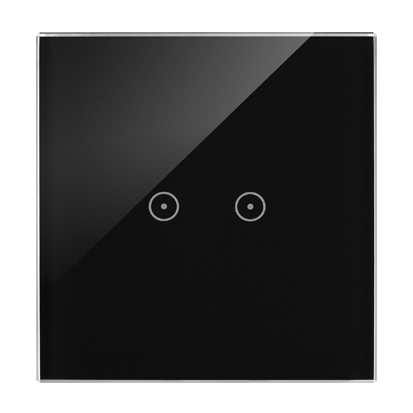 Panou Touch 1 modul, modul 1:2 comenzi orizontale touch, sticla neagra