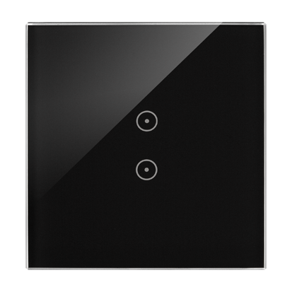 Panou Touch 1 modul, modul 1:2 comenzi verticale touch, sticla neagra