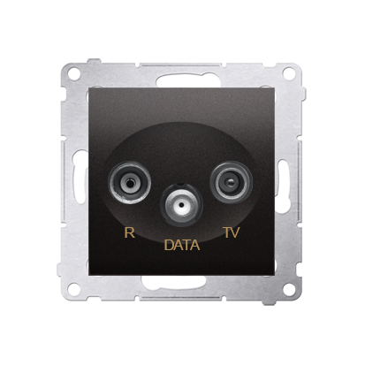 Priza  R-TV-DATA frecventa de intrare 5-862MHz, antracit metalic