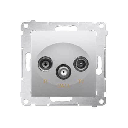Priza  R-TV-DATA frecventa de intrare 5-862MHz, silver mat metalic