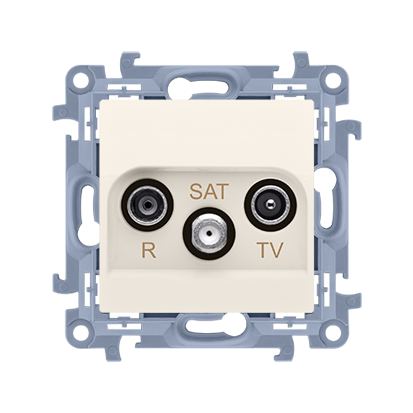 Priza RTV-SAT terminala,aten. R, TV, SAT -1.5dB, crem