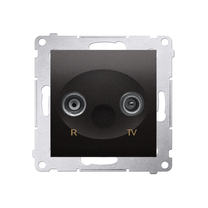 Priza R-TV  de  trecere, 16dB,antracit metalic Aparataj, Standard German