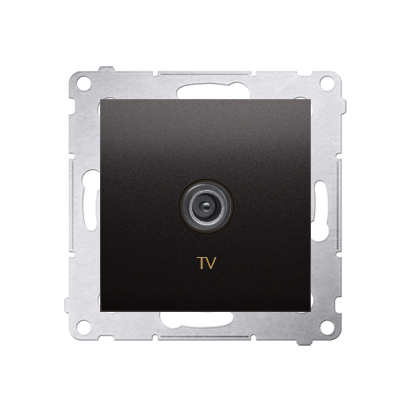 Priza TV, de capat pentru instalatii individuale, antracit metalic Aparataj, Standard German