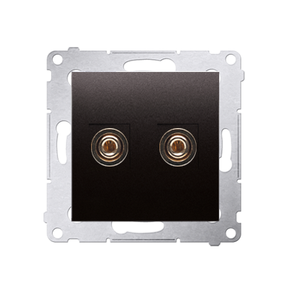 Priza difuzor pentru conectarea a 1 incinta acustica, diametru cablupentru iesire pana la 6mm2, antracit metalic