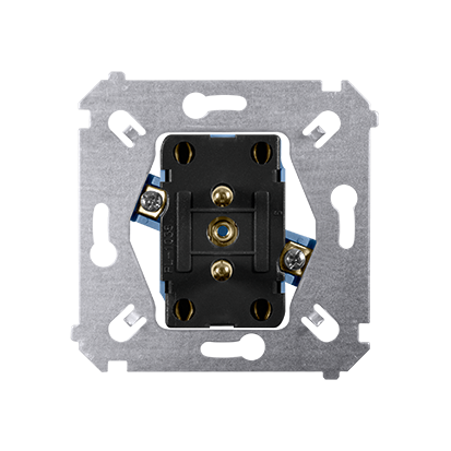 Priza dubla cu impamantare (mecanism) 16A 250V, conectare cu suruburi.