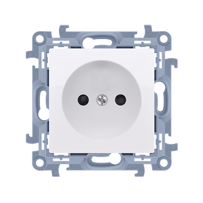 Priza fara impamantare, 16 A, 250V~,alb, borne cu surub
