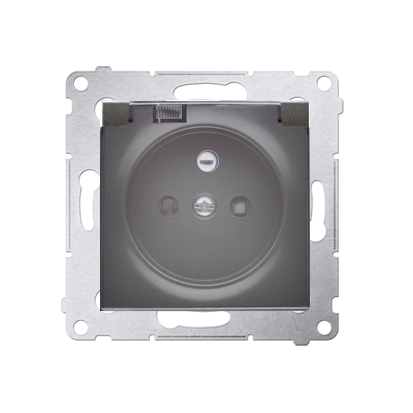 Priza pentru versiunea IP44 cu obturator garnitura de protectie si capac transparent, contine 16 A, 250 V~ 16 A, 250 V~, cleme c Aparataj, Standard German