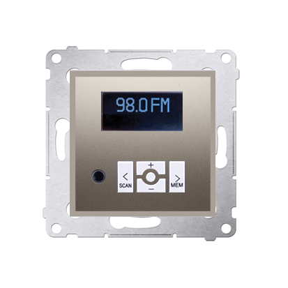 Radio digital  cu display, gold mat metalic