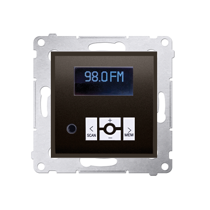 Radio digital  cu display, maron mat metalic