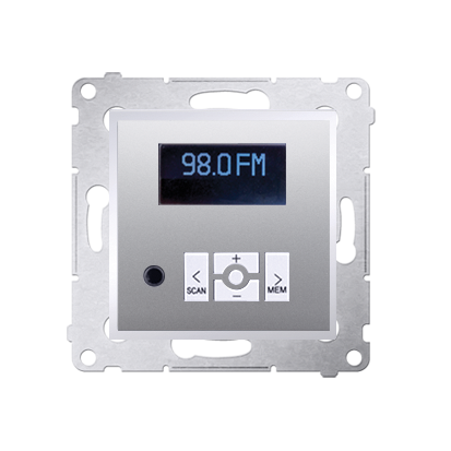 Radio digital  cu display, silver mat metalic