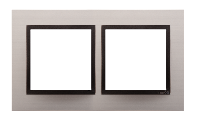 Rama dubla de metal IP20/IP44(a se folosi cu DUN1 pentru IP44), satin  obscur